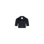 Patou Short-sleeved organic cotton jacket in Night Blue
