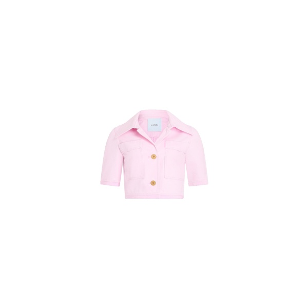 Patou Short-sleeved organic cotton jacket in Pink Sunset