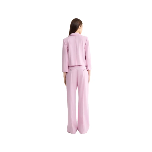 Short tailored wool blend jacket, eco-responsible in Orchid Ice - Image 3