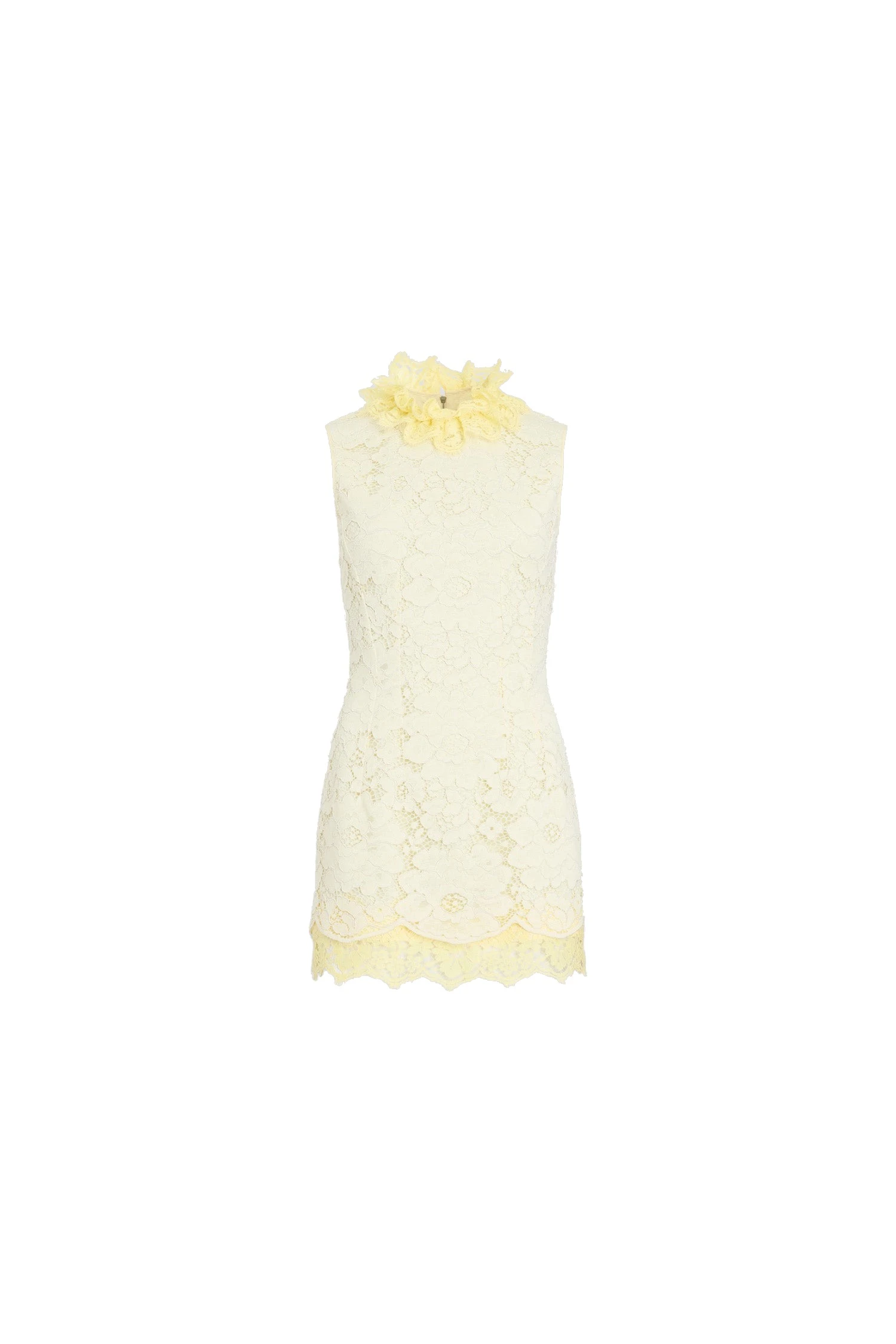 Patou Sleeveless eco-friendly cotton blend mini dress in Lemonade | Dresses | Coveti Patou Sleeveless eco-friendly cotton blend mini dress in Lemonade