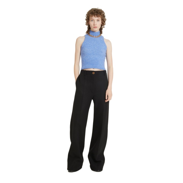 Patou Sleeveless top in Alaska Blue sustainable alpaca blend