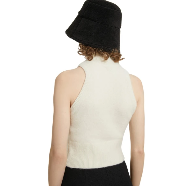 Sleeveless top in Avalanche sustainable alpaca blend - Image 4