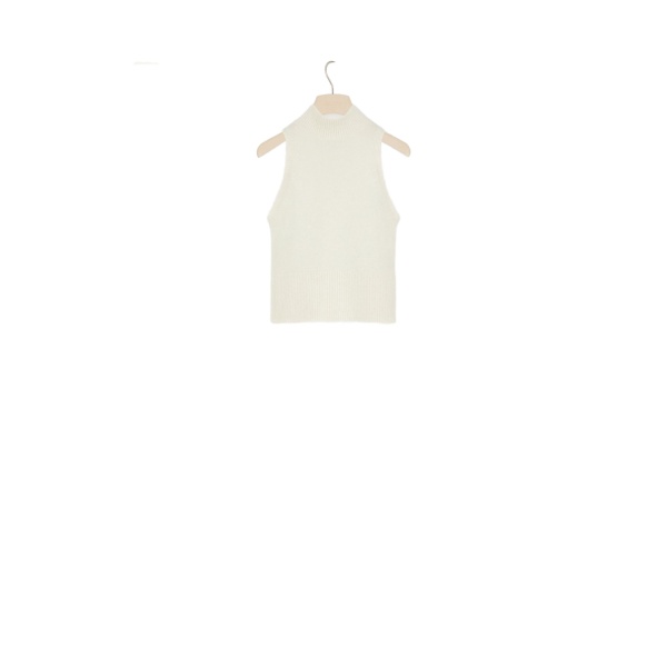 Patou Sleeveless top in Avalanche sustainable alpaca blend