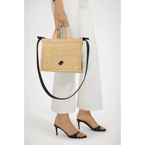 Small JP tote in Vanilla raffia - Image 2
