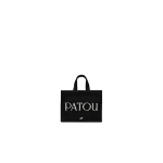 Patou Small Patou tote in Black cotton canvas