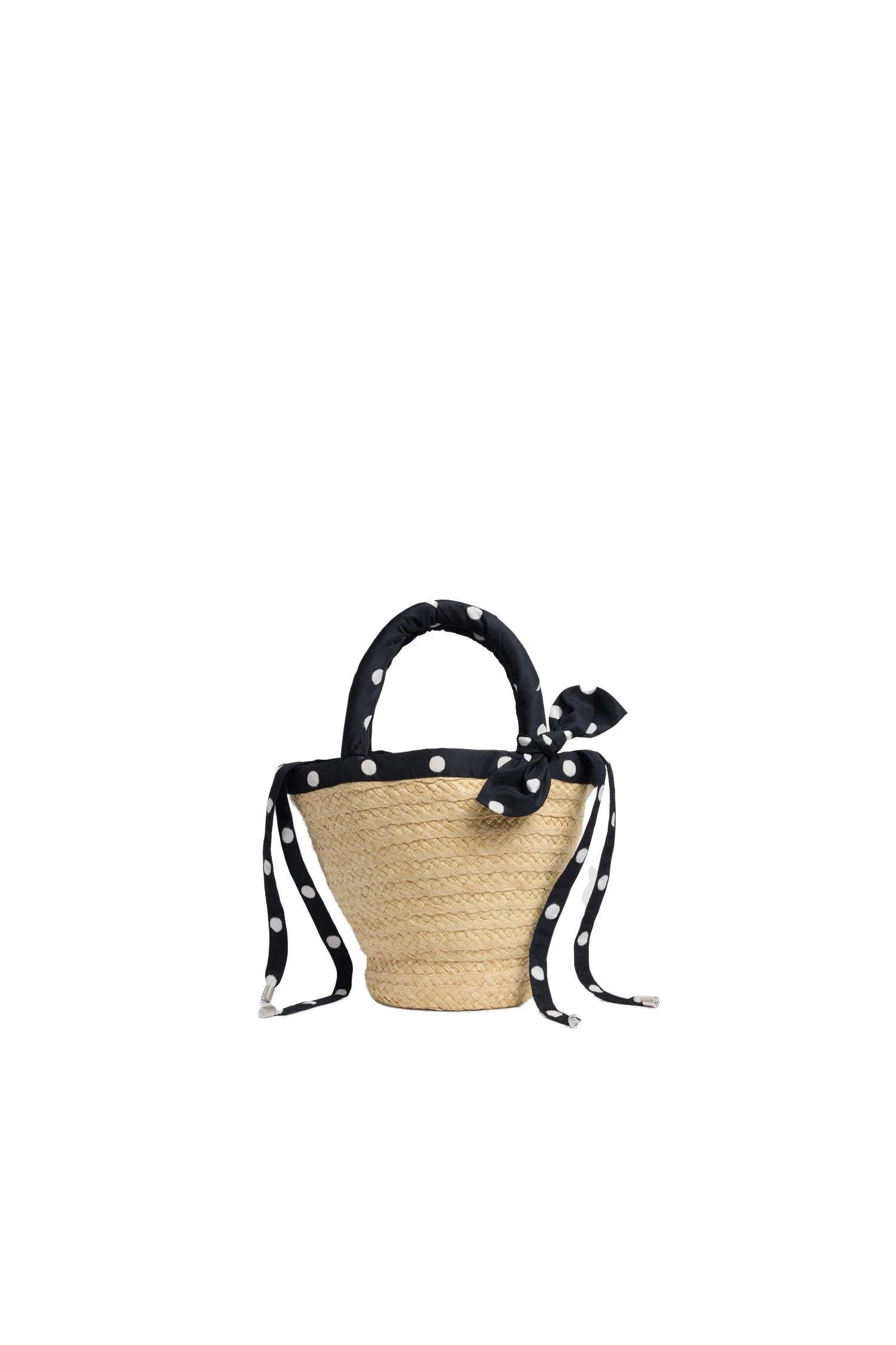 Patou Small raffia bucket bag | Buy Designer Bags at Coveti Patou Small raffia bucket bag in Meteorite Blue