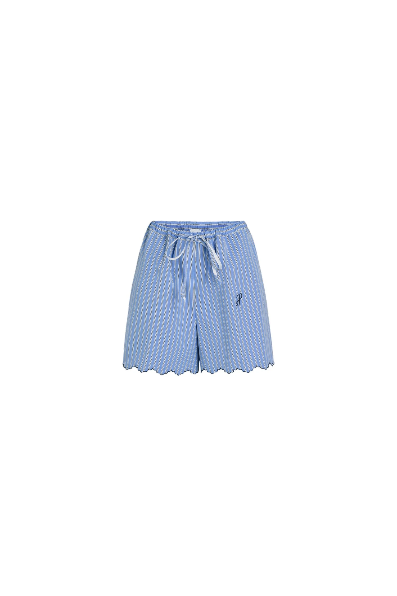 Patou Summer shorts in Heritage Blue Stripes printed organic cotton poplin | Shorts | Coveti Patou Summer shorts in Heritage Blue Stripes printed organic cotton poplin