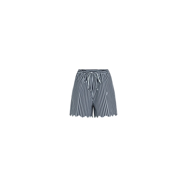 Patou Summer shorts in Navy Stripes printed organic cotton poplin