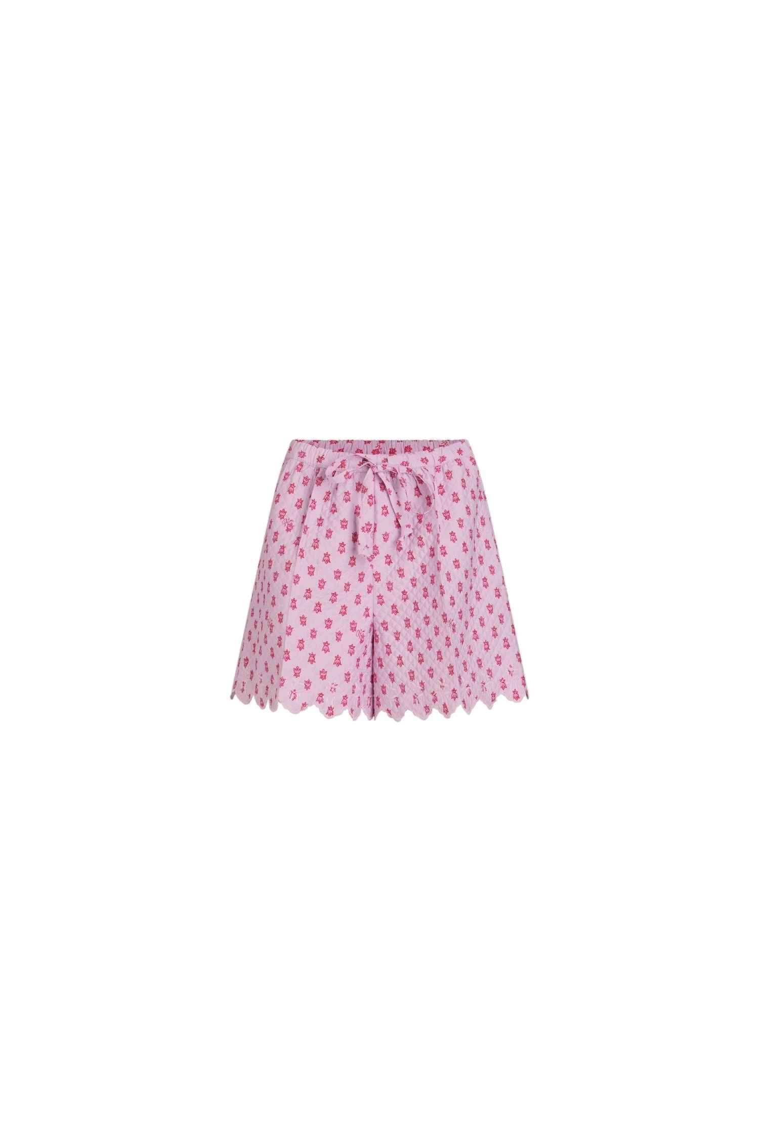 Patou Summer shorts in Small Provence Pink printed quilted sustainable viscose blend | Shorts | Coveti Patou Summer shorts in Small Provence Pink printed quilted sustainable viscose blend