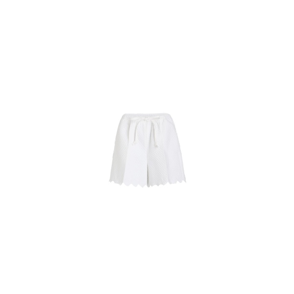 Patou Summer shorts in White quilted sustainable viscose blend