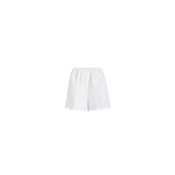 Patou Summer shorts in White quilted sustainable viscose blend