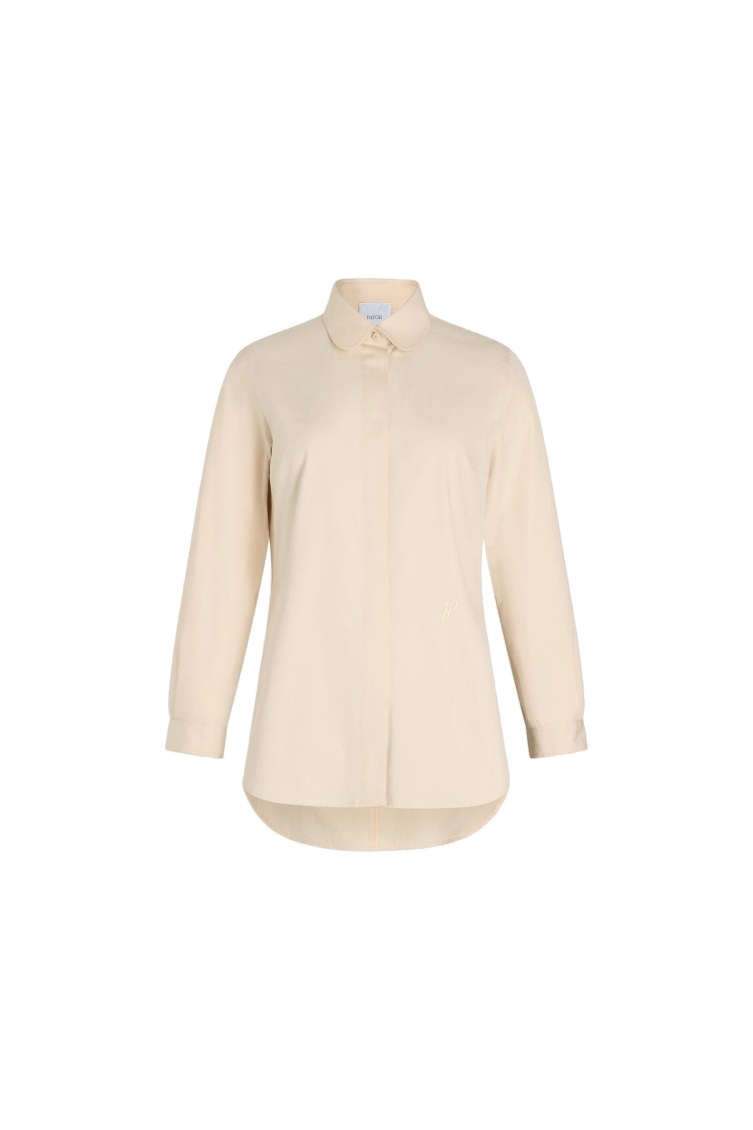 Patou Tailored shirt in Tapioca organic cotton poplin | Tops | Coveti Patou Tailored shirt in Tapioca organic cotton poplin