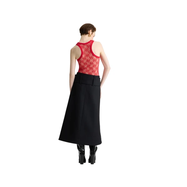 Tank top in Babylone Red lace jersey - Image 3