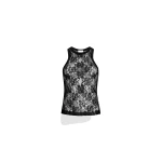 Patou Tank top in Black lace jersey