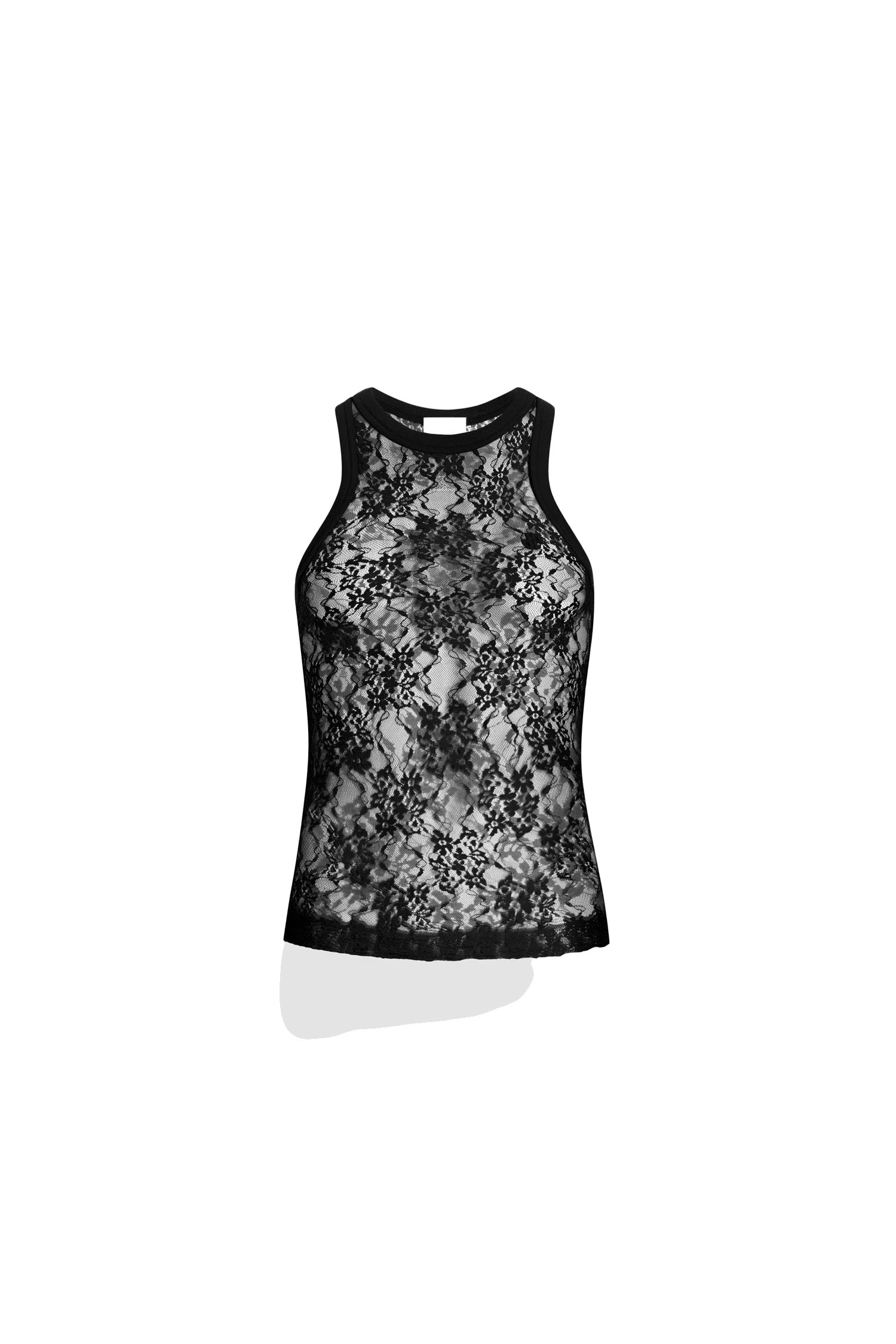 Patou Tank top in Black lace jersey | Tops | Coveti Patou Tank top in Black lace jersey