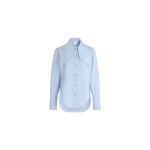 Patou Tied-collar blouse in Polar Sky organic cotton