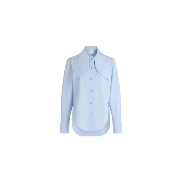 Patou Tied-collar blouse in Polar Sky organic cotton