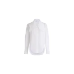 Patou Tied-collar blouse in White organic cotton