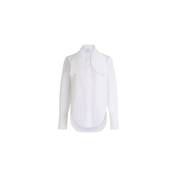 Patou Tied-collar blouse in White organic cotton