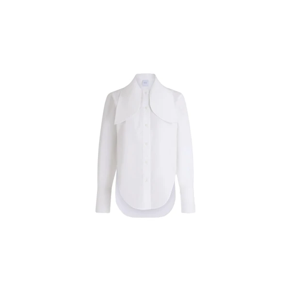 Patou Tied-collar blouse in White organic cotton