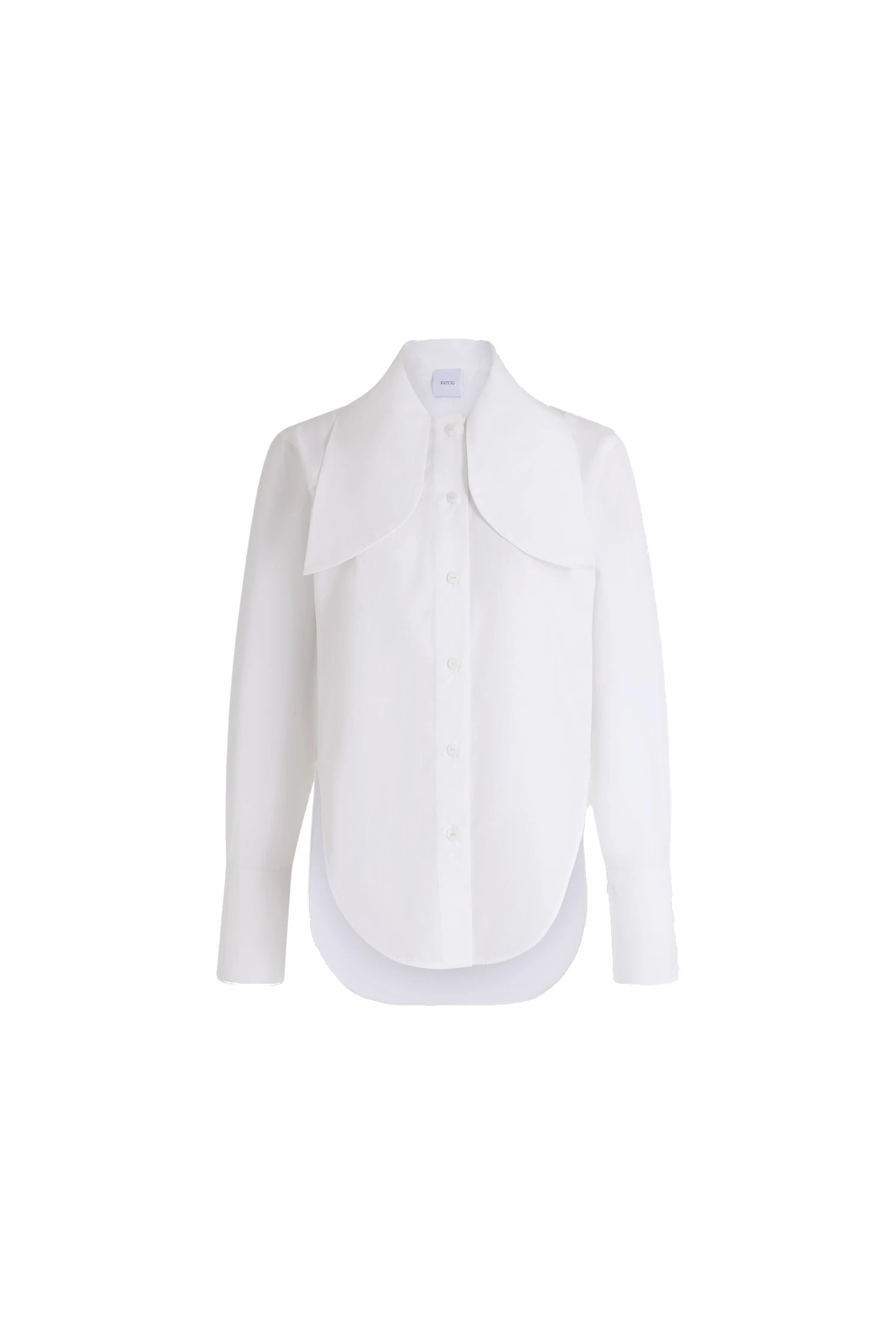 Patou Tied-collar blouse in White organic cotton | Tops | Coveti Patou Tied-collar blouse in White organic cotton