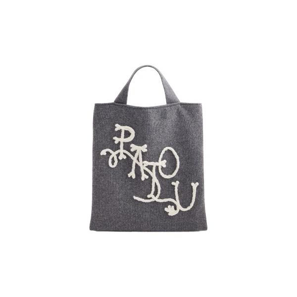 Patou Tote bag in Winter Slate wool and cashmere