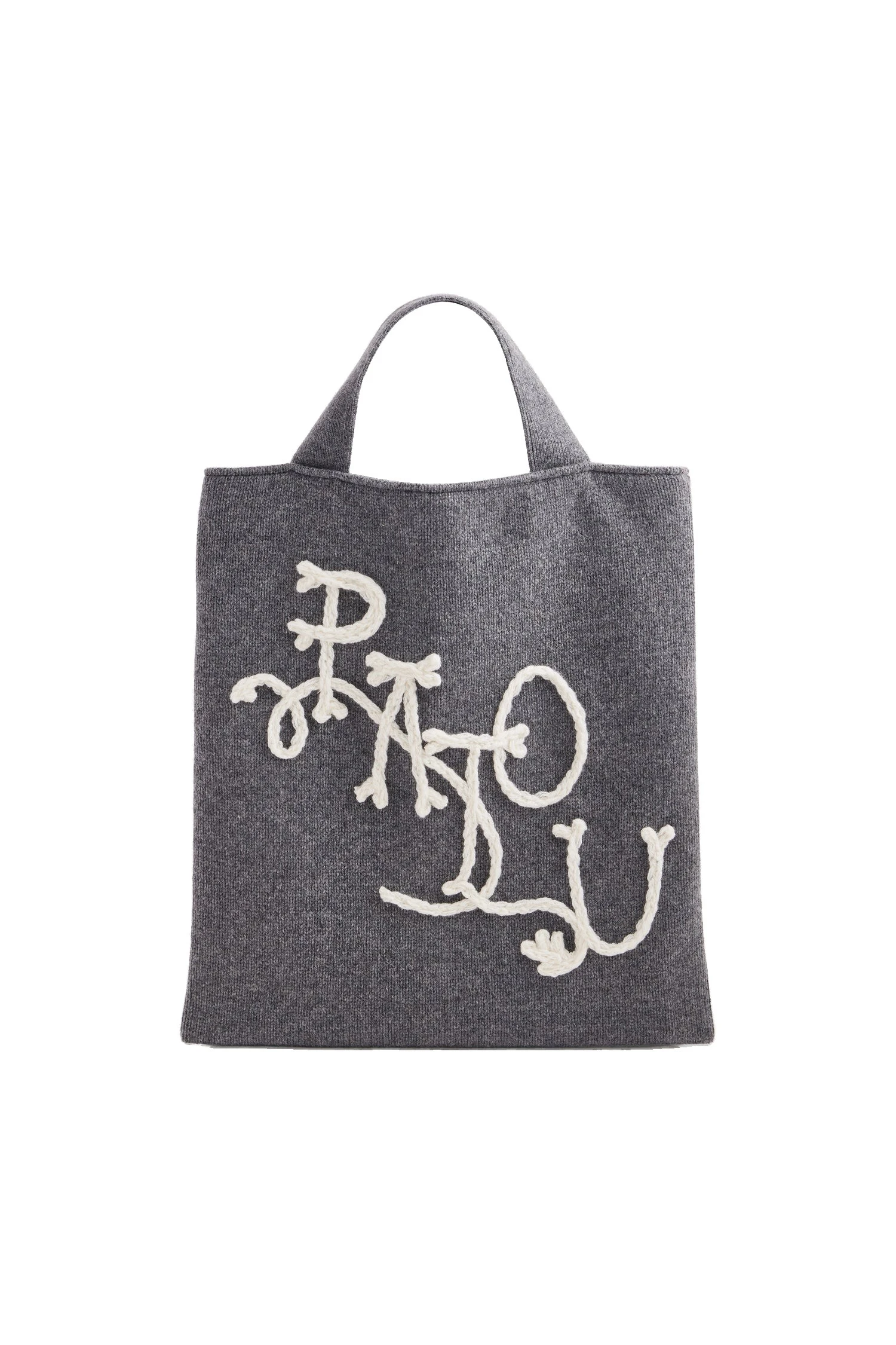 Patou Tote bag in wool and cashmere | Buy Designer Bags at Coveti Patou Tote bag in Winter Slate wool and cashmere
