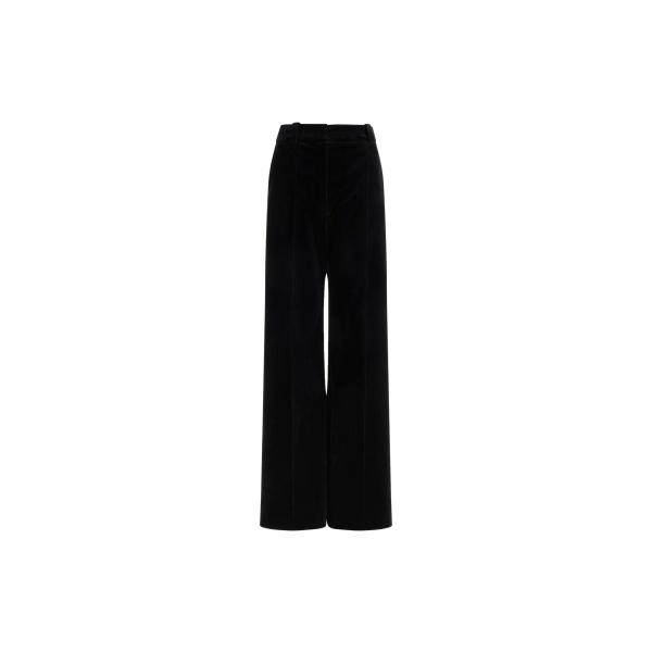 Patou Tuxedo trousers in Black organic cotton velvet