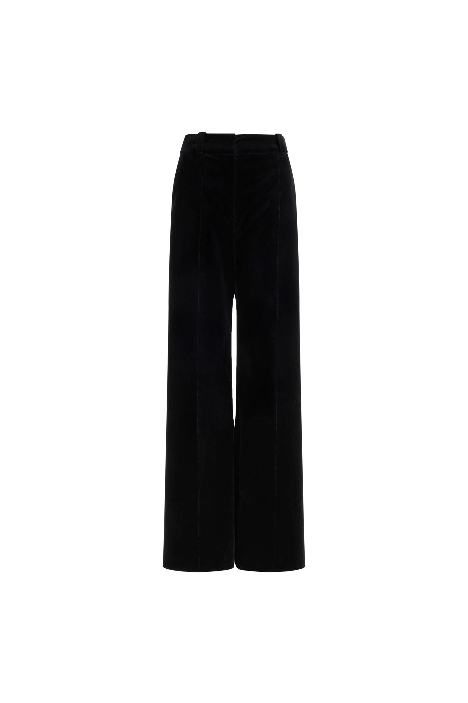 Patou Tuxedo trousers in Black organic cotton velvet | Pants | Coveti Patou Tuxedo trousers in Black organic cotton velvet