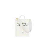 Patou Vertical Patou tote in White cotton canvas