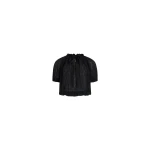 Patou Voluminous polyamide lace top in Black