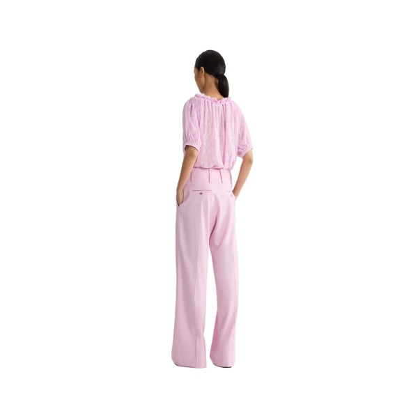 Voluminous polyamide lace top in Pink Parfait - Image 3