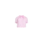 Patou Voluminous polyamide lace top in Pink Parfait