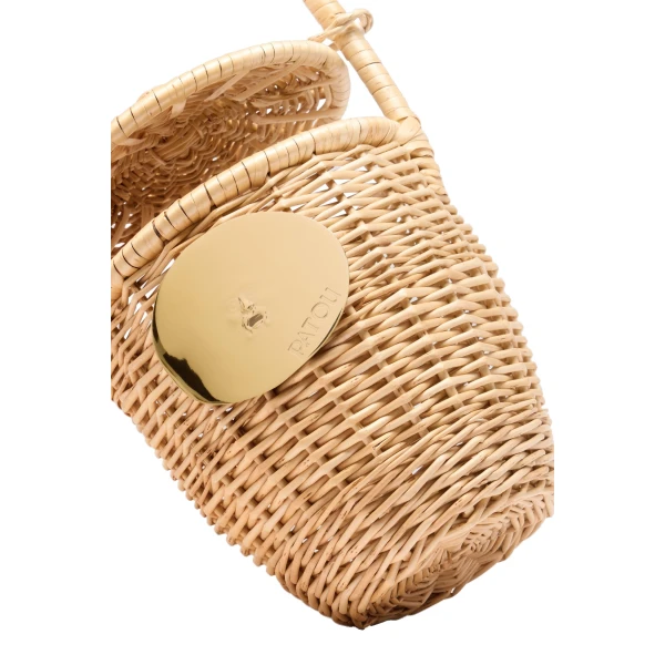 Wicker bucket bag in Vanilla - Image 2