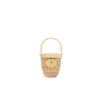Patou Wicker bucket bag in Vanilla