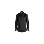 Patou Wide collar blouse in Black organic silk