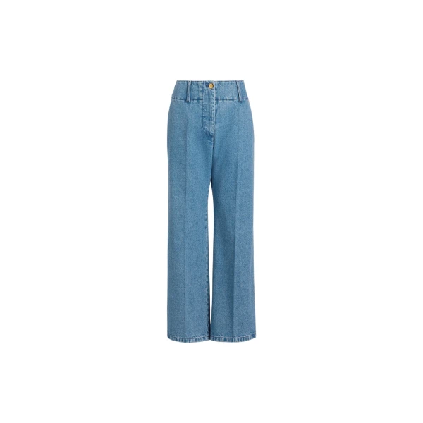 Patou Wide waistband trousers in Heritage Blue Wash cotton denim