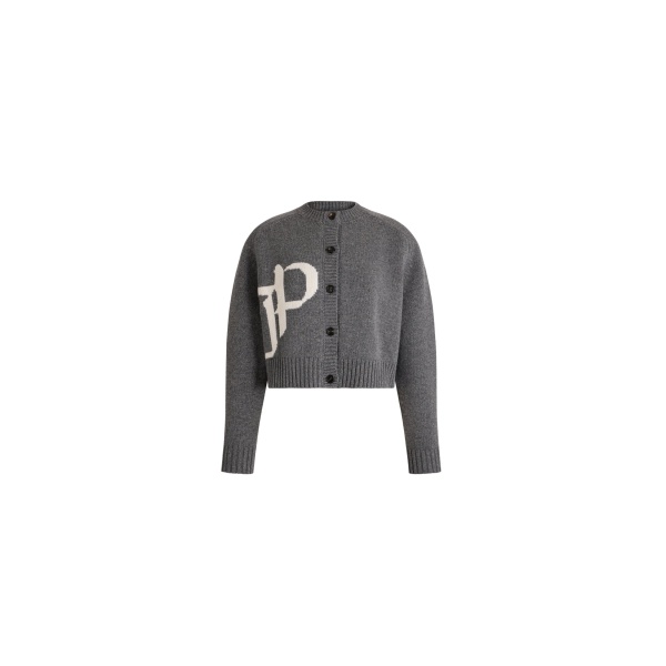 Patou Wool and cashmere cardigan in Winter Slate