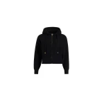 Patou Zip-up hoodie in Black wool and cashmere