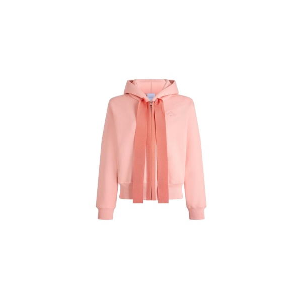 Patou Zipped hoodie in Winter Blush organic cotton