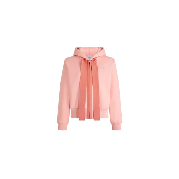 Patou Zipped hoodie in Winter Blush organic cotton