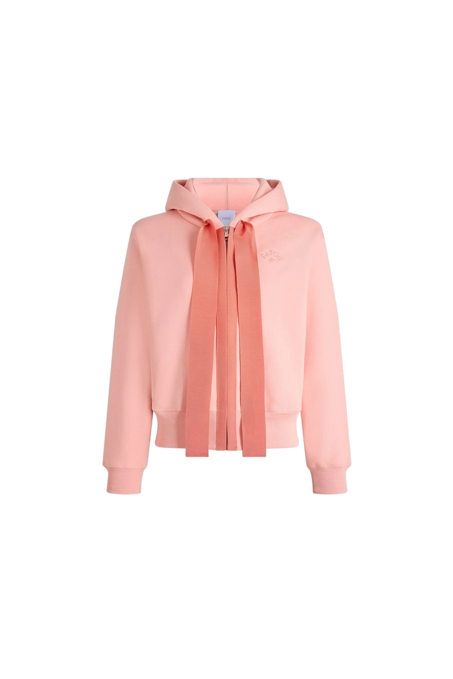 Patou Zipped hoodie in Winter Blush organic cotton | Hoodies | Coveti Patou Zipped hoodie in Winter Blush organic cotton
