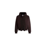 Patou Zipped hoodie in Winter Mocha organic cotton