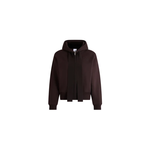 Zipped hoodie in Winter Mocha organic cotton