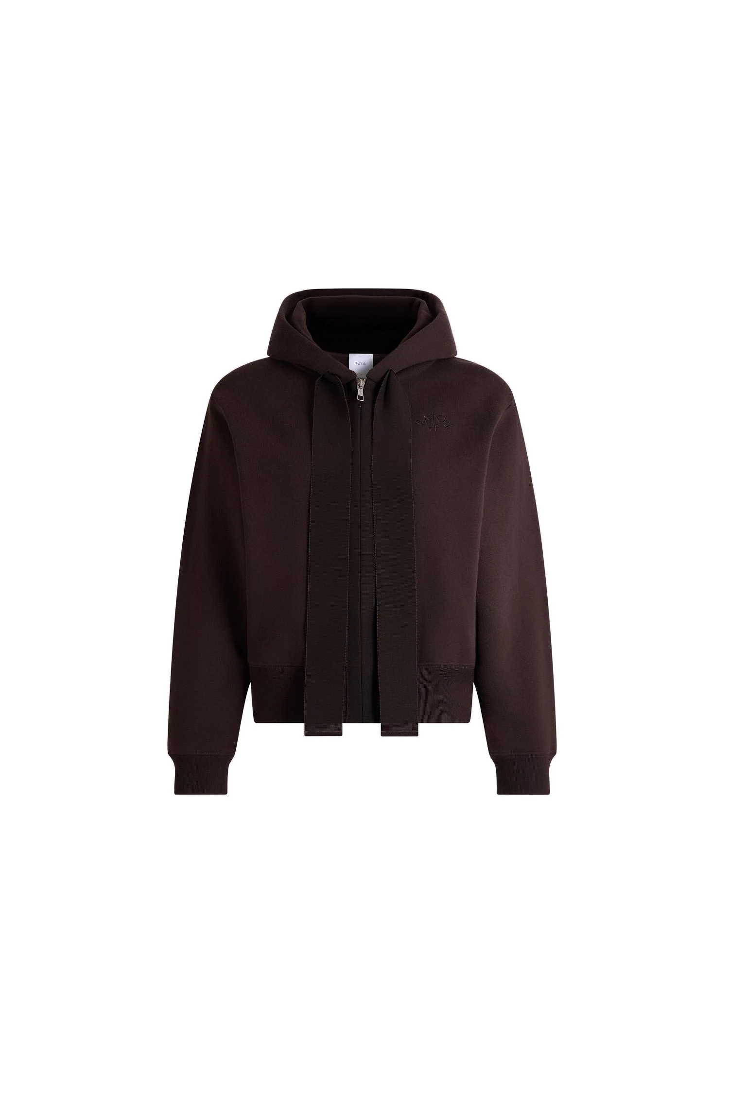 Patou Zipped hoodie in Winter Mocha organic cotton | Hoodies | Coveti Patou Zipped hoodie in Winter Mocha organic cotton