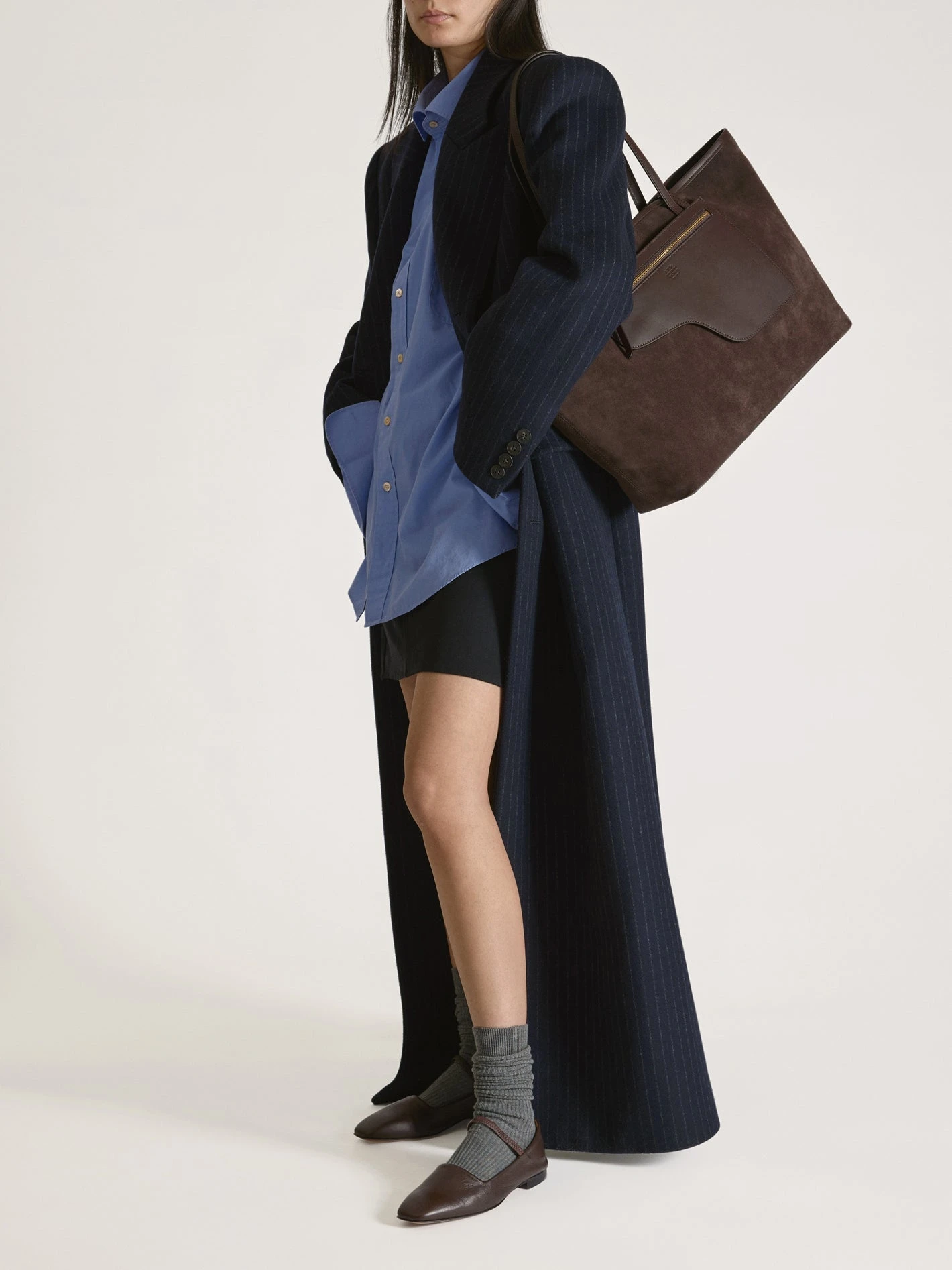 Brown ATP Atelier mary jane flats