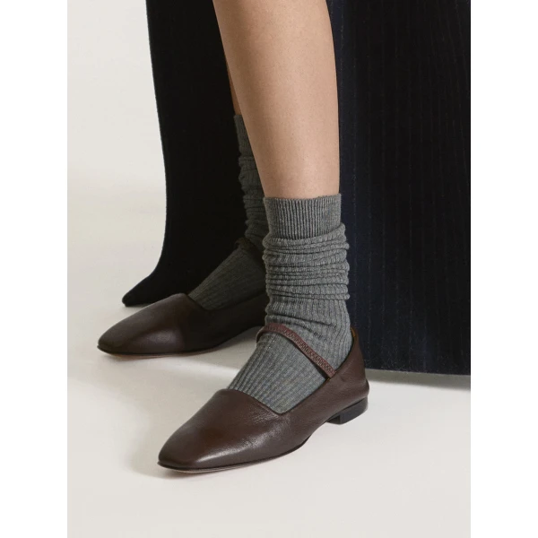 Brown ATP Atelier mary jane flats