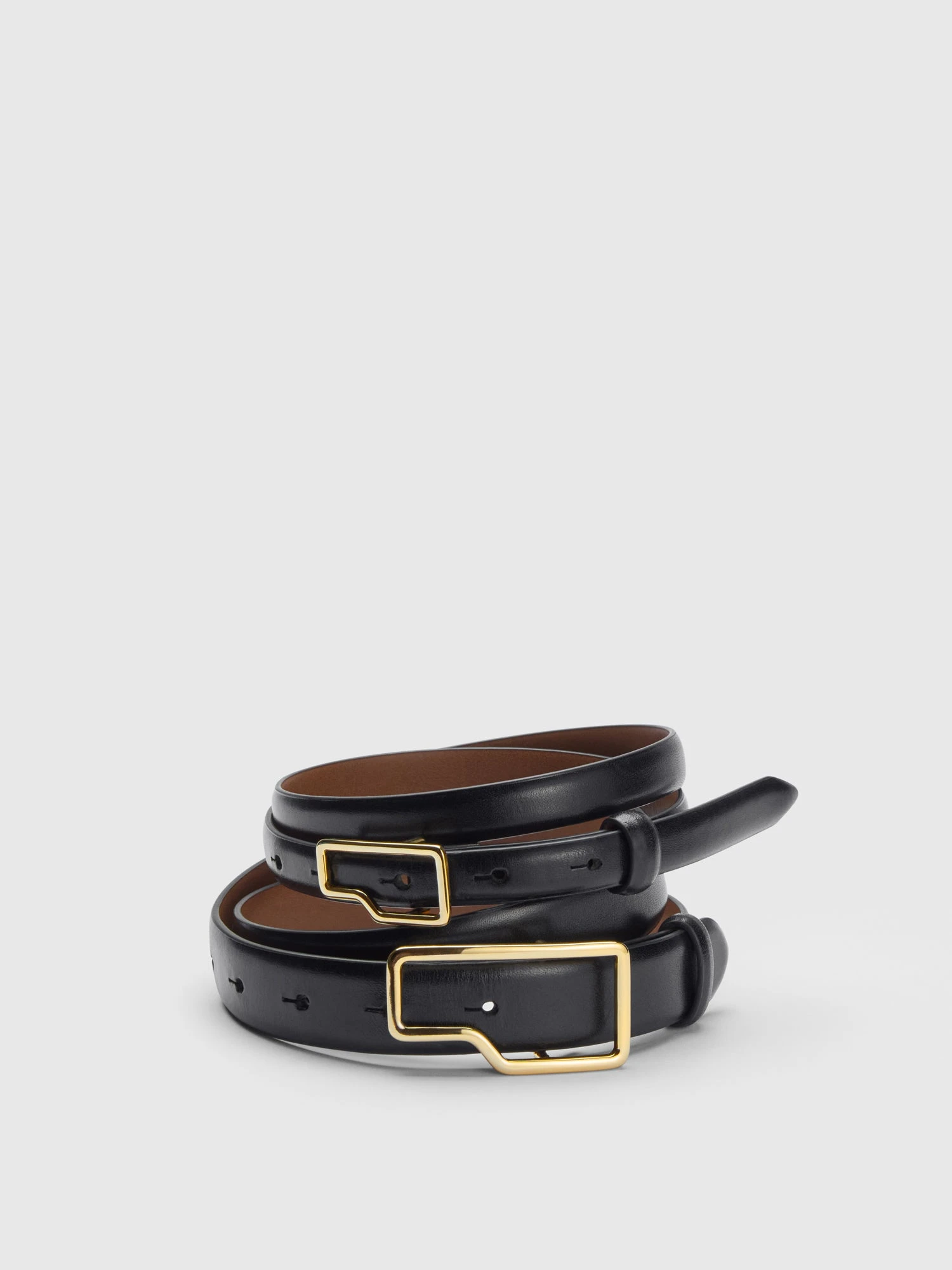 ATP Atelier Cernobbio in Black Leather Belt Black