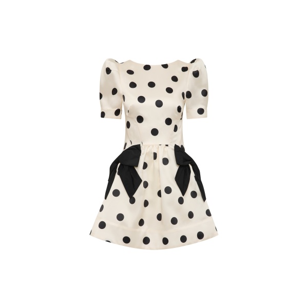 Rebecca Vallance Bacio Short Sleeve Mini Dress in Cream