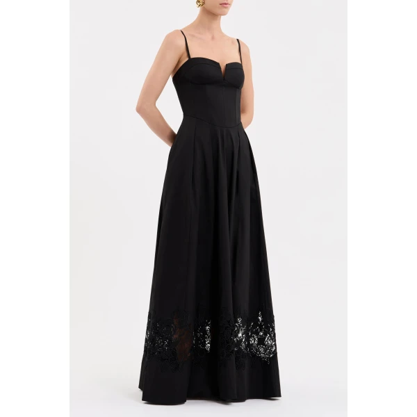 Rebecca Vallance Black maxi dress
